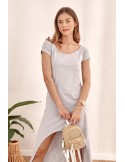 Asymmetric light gray dress 9865 - Online store - Boutique